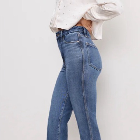 Good American Soft-tech Good Curve Straight Jeans Size 16 - Picture 3 of 11